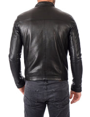 Men Lambskin Genuine Leather Jacket MJ386 freeshipping - SkinOutfit