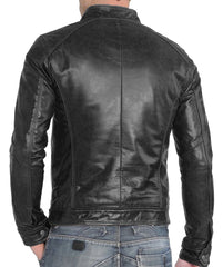 Men Lambskin Genuine Leather Jacket MJ389 freeshipping - SkinOutfit