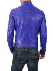 Men Lambskin Genuine Leather Jacket MJ412 freeshipping - SkinOutfit