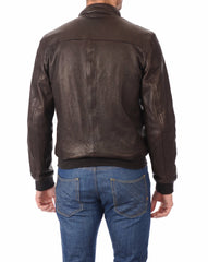 Men Lambskin Genuine Leather Jacket MJ414 freeshipping - SkinOutfit
