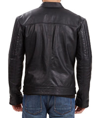 Men Lambskin Genuine Leather Jacket MJ417 freeshipping - SkinOutfit