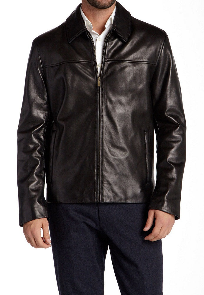 Men Lambskin Genuine Leather Jacket MJ418 freeshipping - SkinOutfit