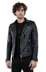 Men Genuine Leather Jacket MJ 41 freeshipping - SkinOutfit