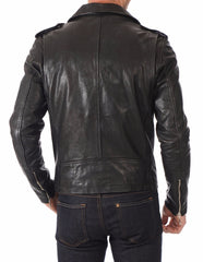 Men Lambskin Genuine Leather Jacket MJ421 freeshipping - SkinOutfit