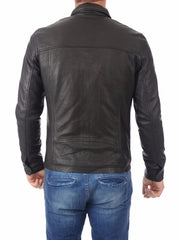 Men Lambskin Genuine Leather Jacket MJ425 freeshipping - SkinOutfit