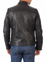 Men Lambskin Genuine Leather Jacket MJ429 freeshipping - SkinOutfit