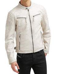 Men Lambskin Genuine Leather Jacket MJ447 freeshipping - SkinOutfit