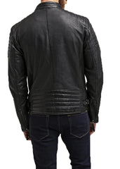 Men Lambskin Genuine Leather Jacket MJ448 freeshipping - SkinOutfit