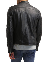 Men Lambskin Genuine Leather Jacket MJ449 freeshipping - SkinOutfit