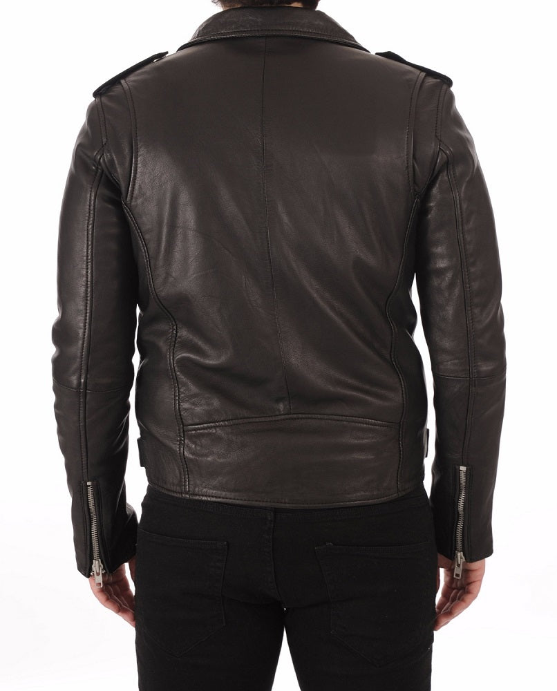 Men Lambskin Genuine Leather Jacket MJ452 freeshipping - SkinOutfit