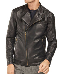 Men Lambskin Genuine Leather Jacket MJ453 freeshipping - SkinOutfit