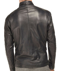Men Lambskin Genuine Leather Jacket MJ453 freeshipping - SkinOutfit