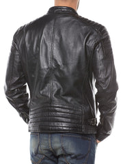 Men Lambskin Genuine Leather Jacket MJ457 freeshipping - SkinOutfit