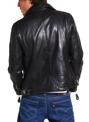 Men Lambskin Genuine Leather Jacket MJ458 freeshipping - SkinOutfit