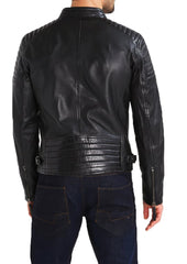 Men Lambskin Genuine Leather Jacket MJ460 freeshipping - SkinOutfit
