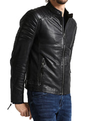 Men Lambskin Genuine Leather Jacket MJ462 freeshipping - SkinOutfit