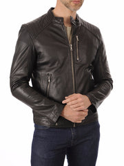 Men Lambskin Genuine Leather Jacket MJ478 freeshipping - SkinOutfit