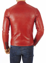 Men Lambskin Genuine Leather Jacket MJ482 freeshipping - SkinOutfit
