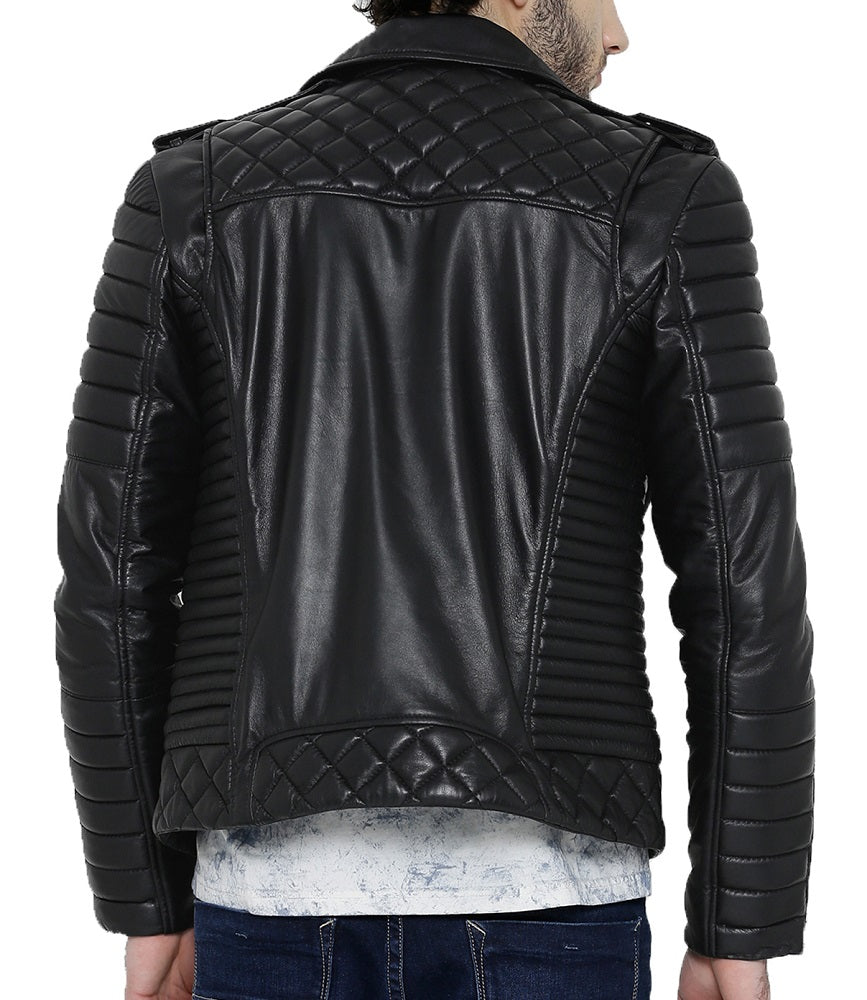 Men Lambskin Genuine Leather Jacket MJ485 freeshipping - SkinOutfit