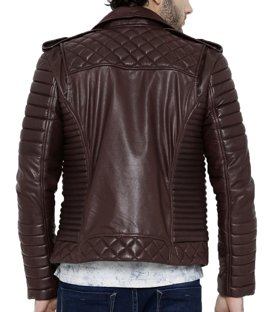 Men Lambskin Genuine Leather Jacket MJ486 freeshipping - SkinOutfit