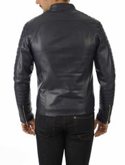Men Lambskin Genuine Leather Jacket MJ488 freeshipping - SkinOutfit