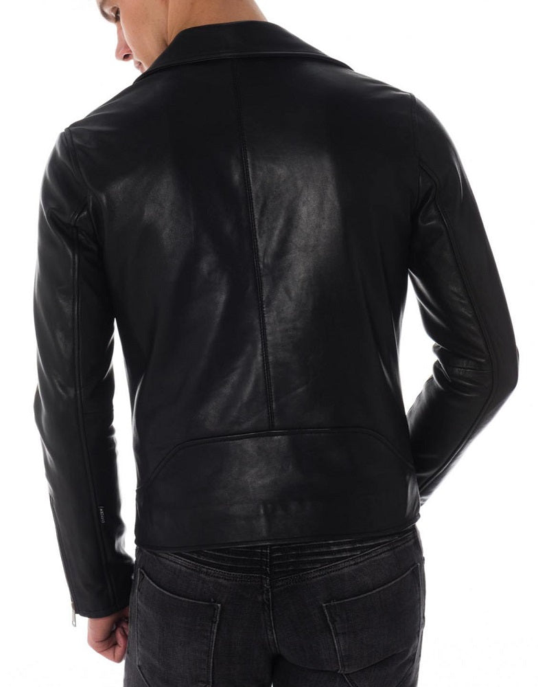Men Lambskin Genuine Leather Jacket MJ 49 freeshipping - SkinOutfit