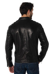 Men Genuine Leather Jacket MJ 56 freeshipping - SkinOutfit