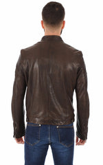 Men Genuine Leather Jacket MJ 63 freeshipping - SkinOutfit
