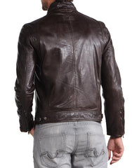 Men Lambskin Genuine Leather Jacket MJ 69 freeshipping - SkinOutfit