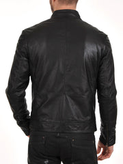 Men Lambskin Genuine Leather Jacket MJ 70 freeshipping - SkinOutfit