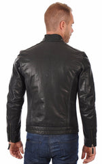 Men Genuine Leather Jacket MJ 70 freeshipping - SkinOutfit