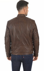 Men Genuine Leather Jacket MJ 78 SkinOutfit