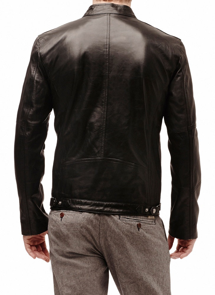 Men Lambskin Genuine Leather Jacket MJ 82 freeshipping - SkinOutfit