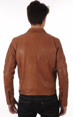 Men Genuine Leather Jacket MJ 84 freeshipping - SkinOutfit