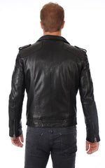 Men Genuine Leather Jacket MJ 85 freeshipping - SkinOutfit