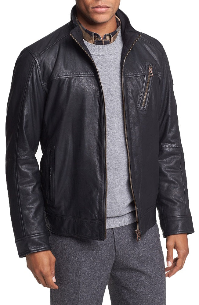 Men Lambskin Genuine Leather Jacket MJ 90 freeshipping - SkinOutfit