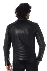 Men Genuine Leather Jacket MJ 90 freeshipping - SkinOutfit