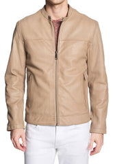 Men Lambskin Genuine Leather Jacket MJ 92 freeshipping - SkinOutfit