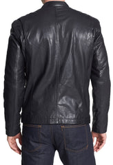 Men Lambskin Genuine Leather Jacket MJ 95 freeshipping - SkinOutfit
