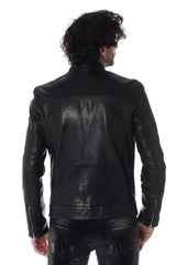 Men Genuine Leather Jacket MJ 96 freeshipping - SkinOutfit