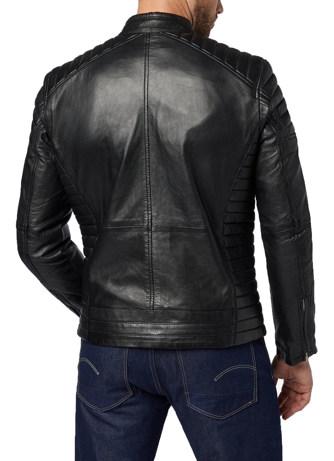Men Lambskin Genuine Leather Jacket MJ 99 SkinOutfit
