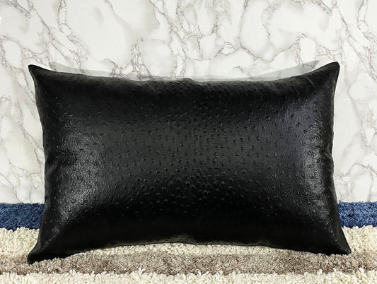 Genuine Leather Rectangle Pillow Cover 02 SkinOutfit