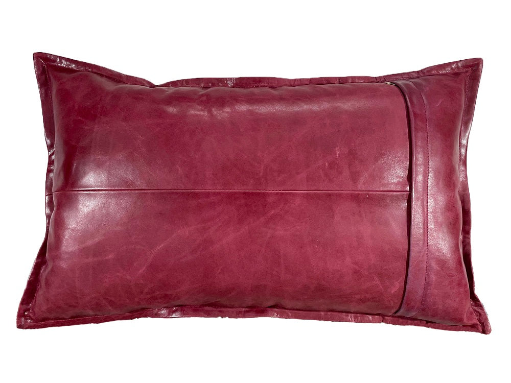 Genuine Leather Rectangle Pillow Cover 26 SkinOutfit