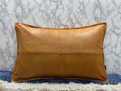Genuine Leather Rectangle Pillow Cover 27 SkinOutfit
