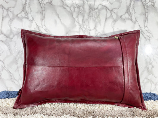 Genuine Leather Rectangle Pillow Cover 32 SkinOutfit