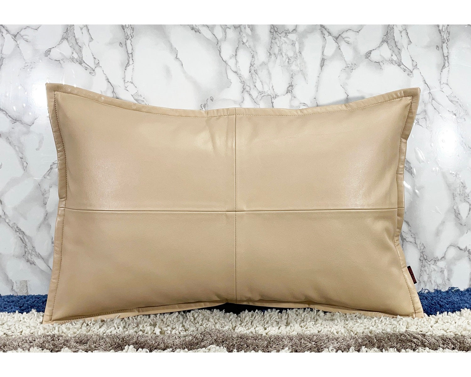 Genuine Leather Rectangle Pillow Cover 33 SkinOutfit