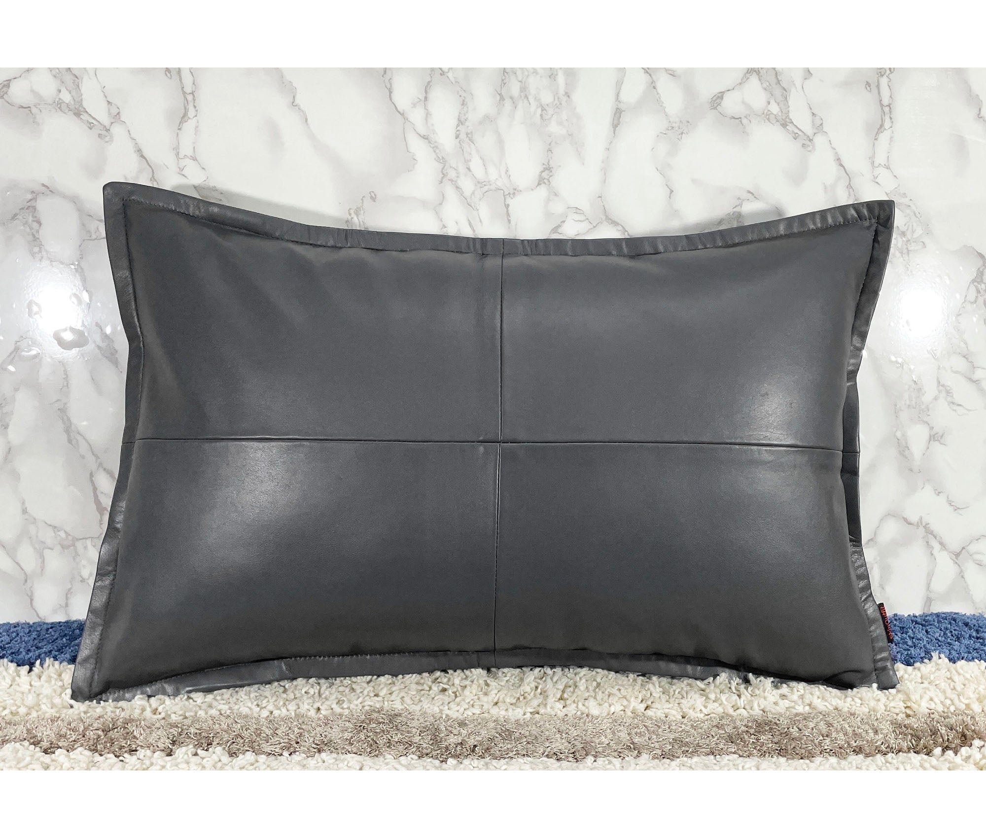 Genuine Leather Rectangle Pillow Cover 34 SkinOutfit