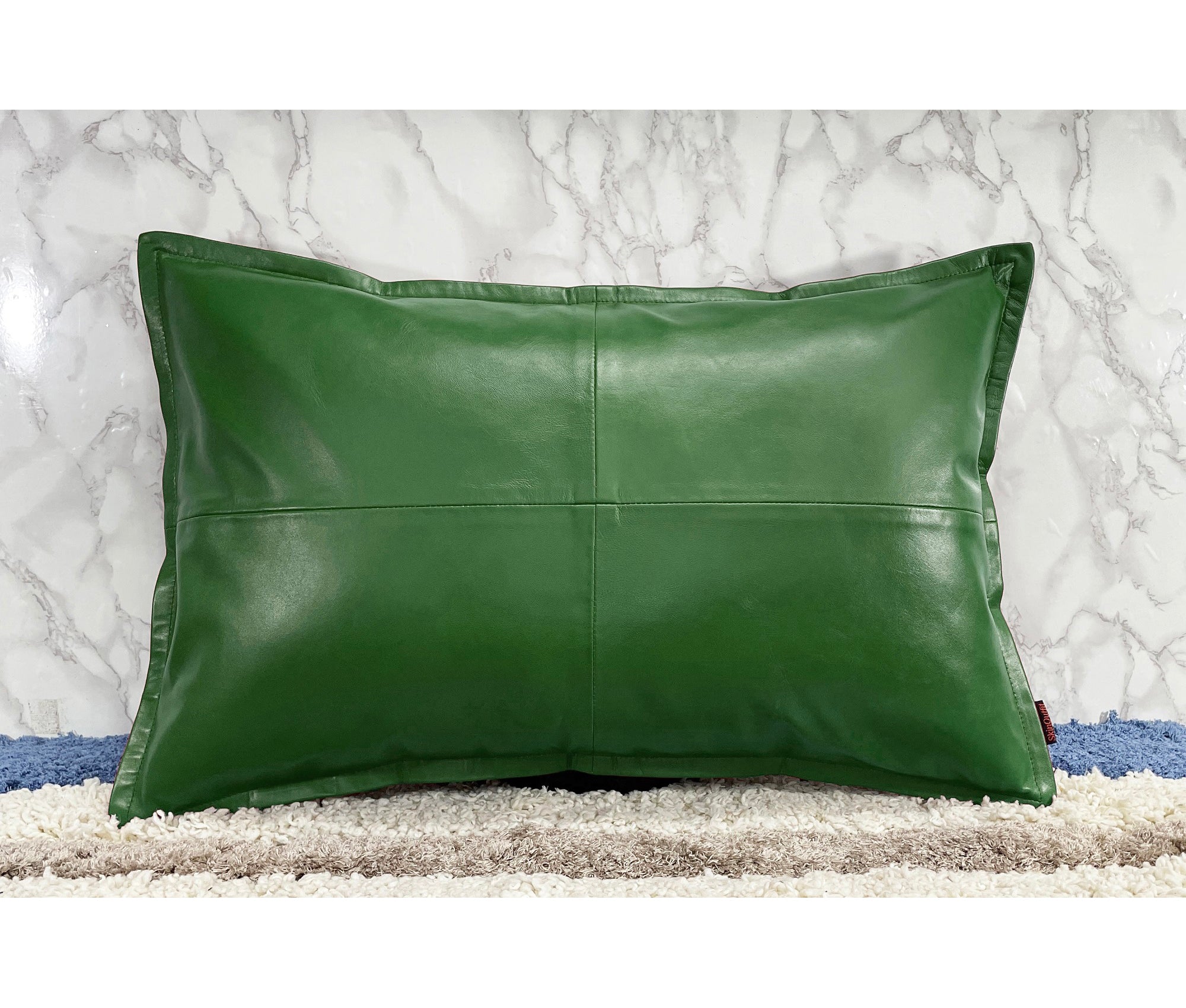 Genuine Leather Rectangle Pillow Cover 35 SkinOutfit