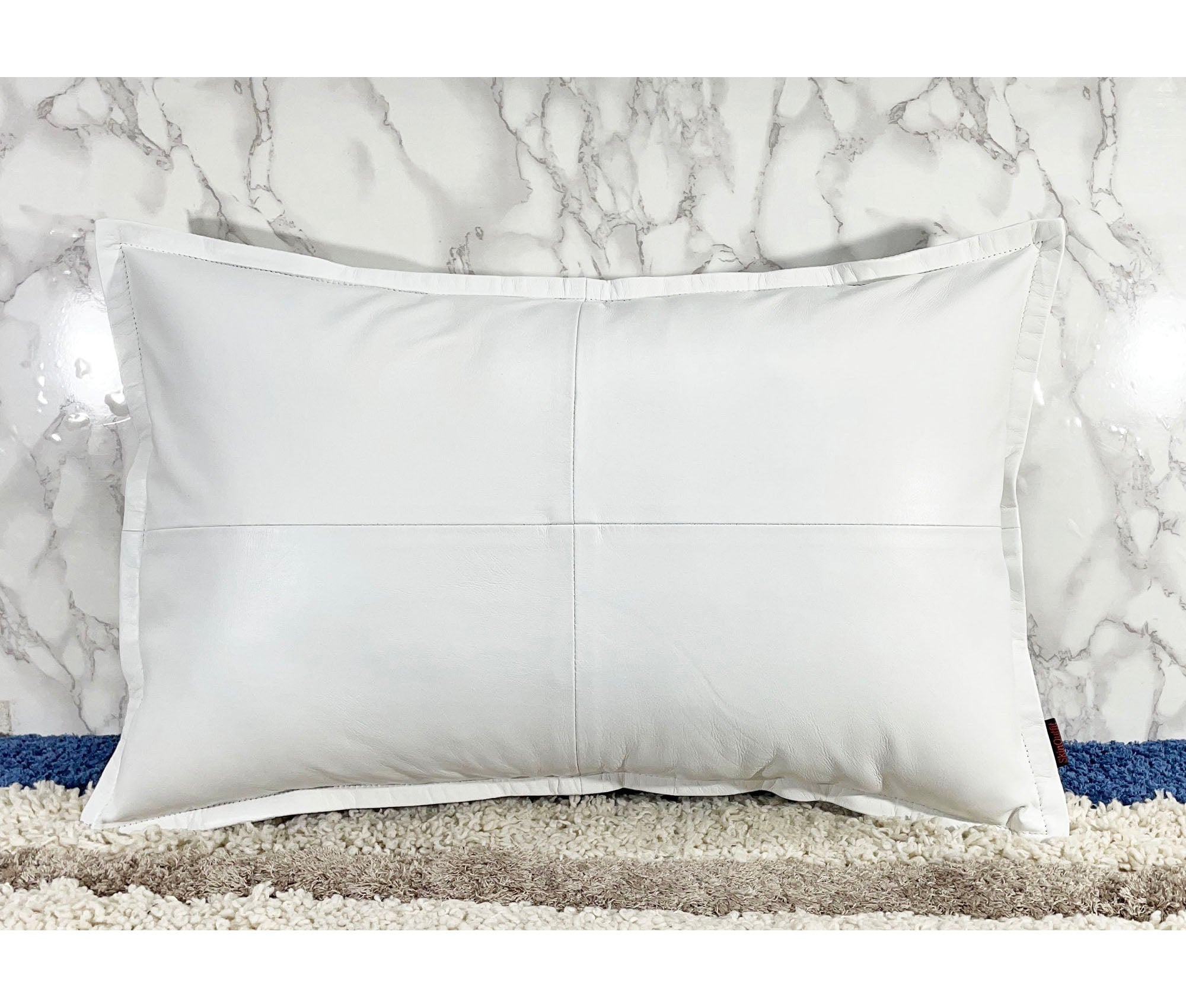 Genuine Leather Rectangle Pillow Cover 38 SkinOutfit