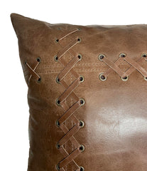 Genuine Leather Rectangle Pillow Cover 20 SkinOutfit